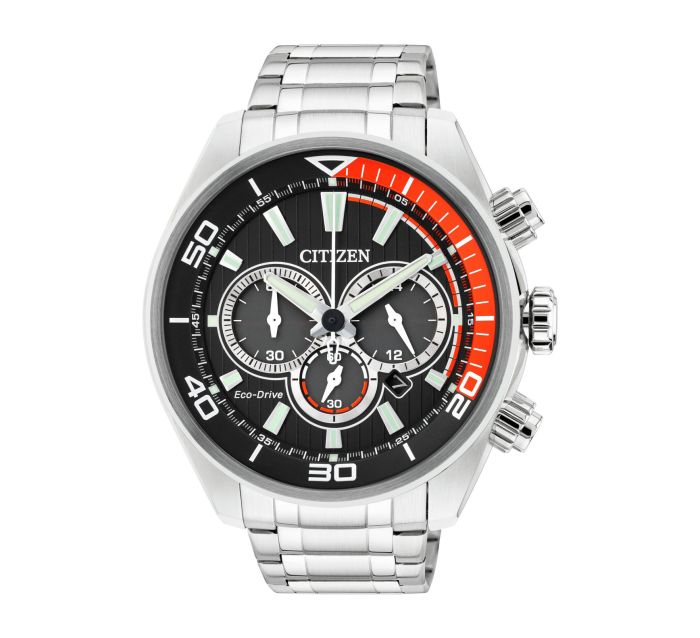 Citizen eco drive 2024 orange and black